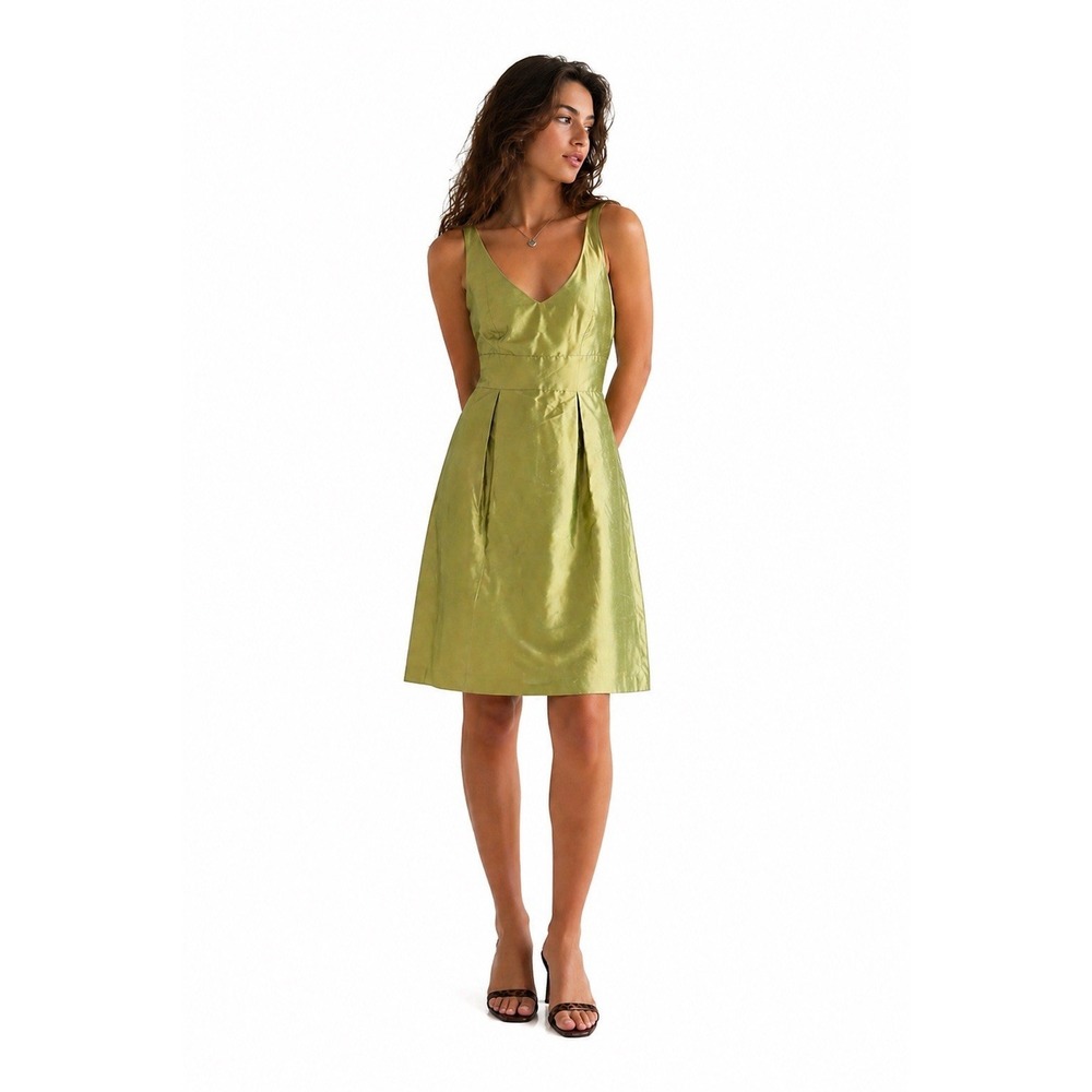 Jenny Yoo Nina Dress NWT Silk Shantung Celery Green Bridesmaid Size 6